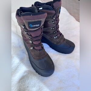 Men's Coldfront Brown and Black Waterproof  Winter Boots Size 9
